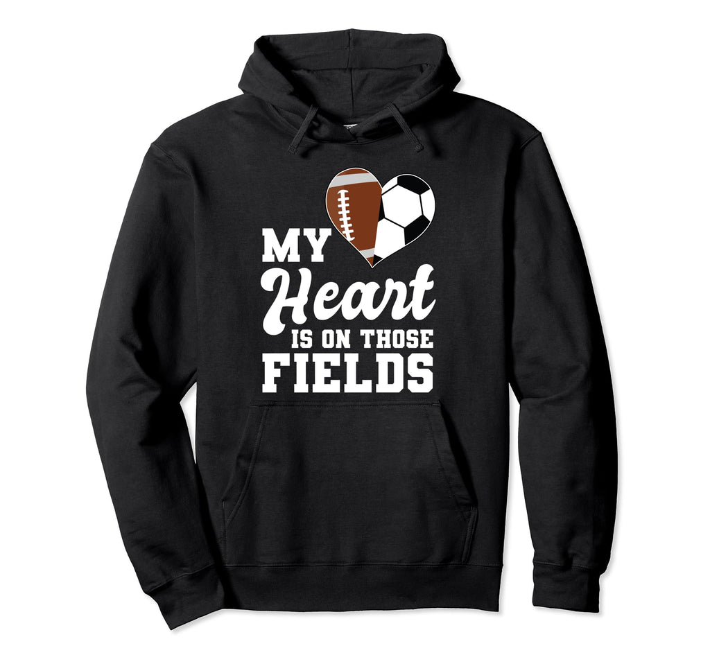 My Heart Is Those Fields Soccer Player Hoodie - Aesthetic Graphic Unisex