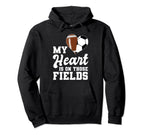My Heart Is Those Fields Soccer Player Hoodie - Aesthetic Graphic Unisex