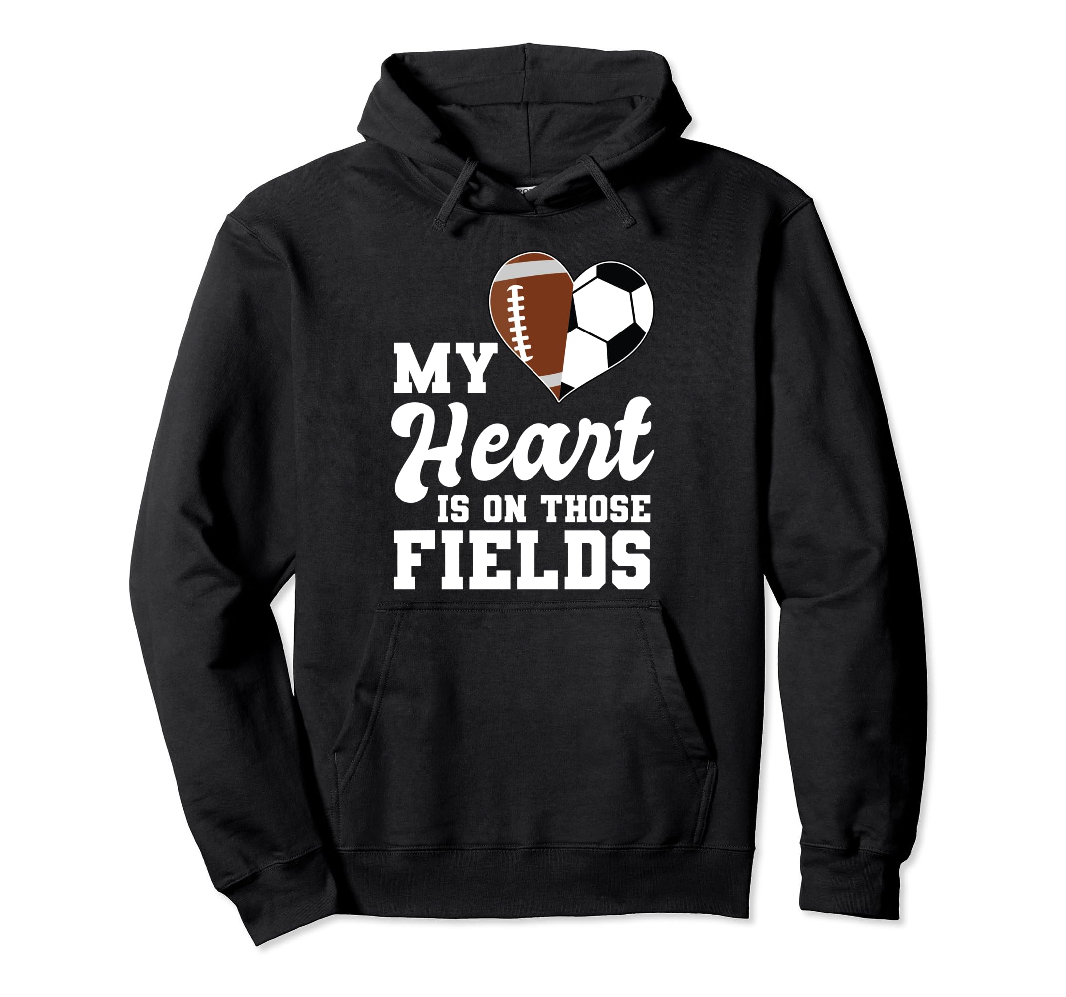 My Heart Is Those Fields Soccer Player Hoodie - Aesthetic Graphic Unisex