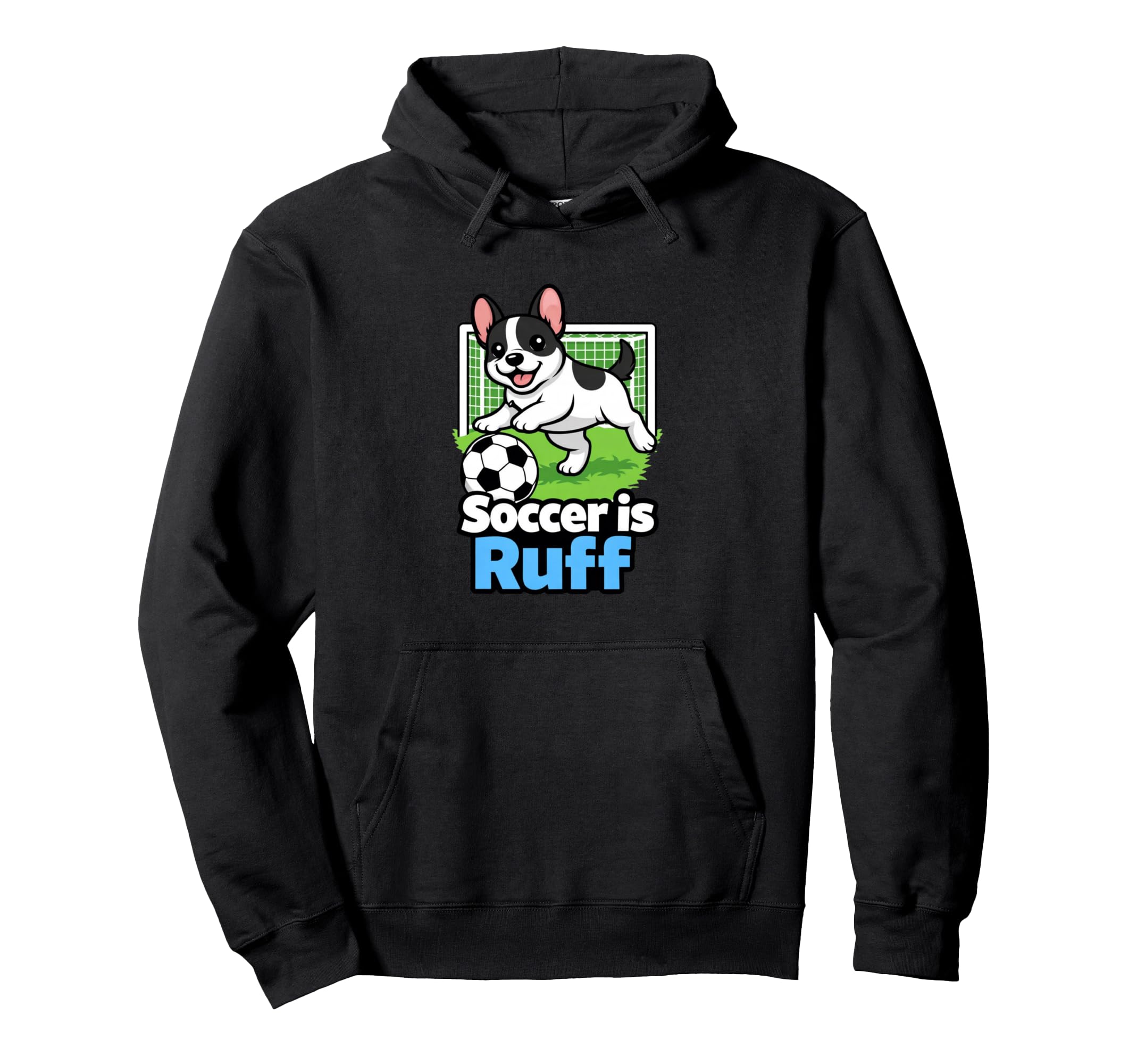 Soccer Is Ruff French Bulldog Playing Hoodie - Streetwear Style Men Women