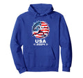 American Flag Soccer Soccer 2024 Hoodie - Unique Graphic Unisex