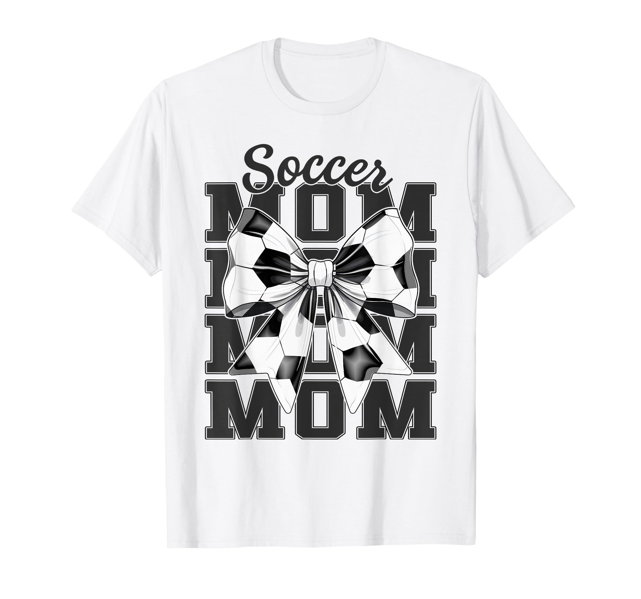 Soccer Mom Mama Coquette Bow Game Day T-Shirt - Unique Graphic Unisex
