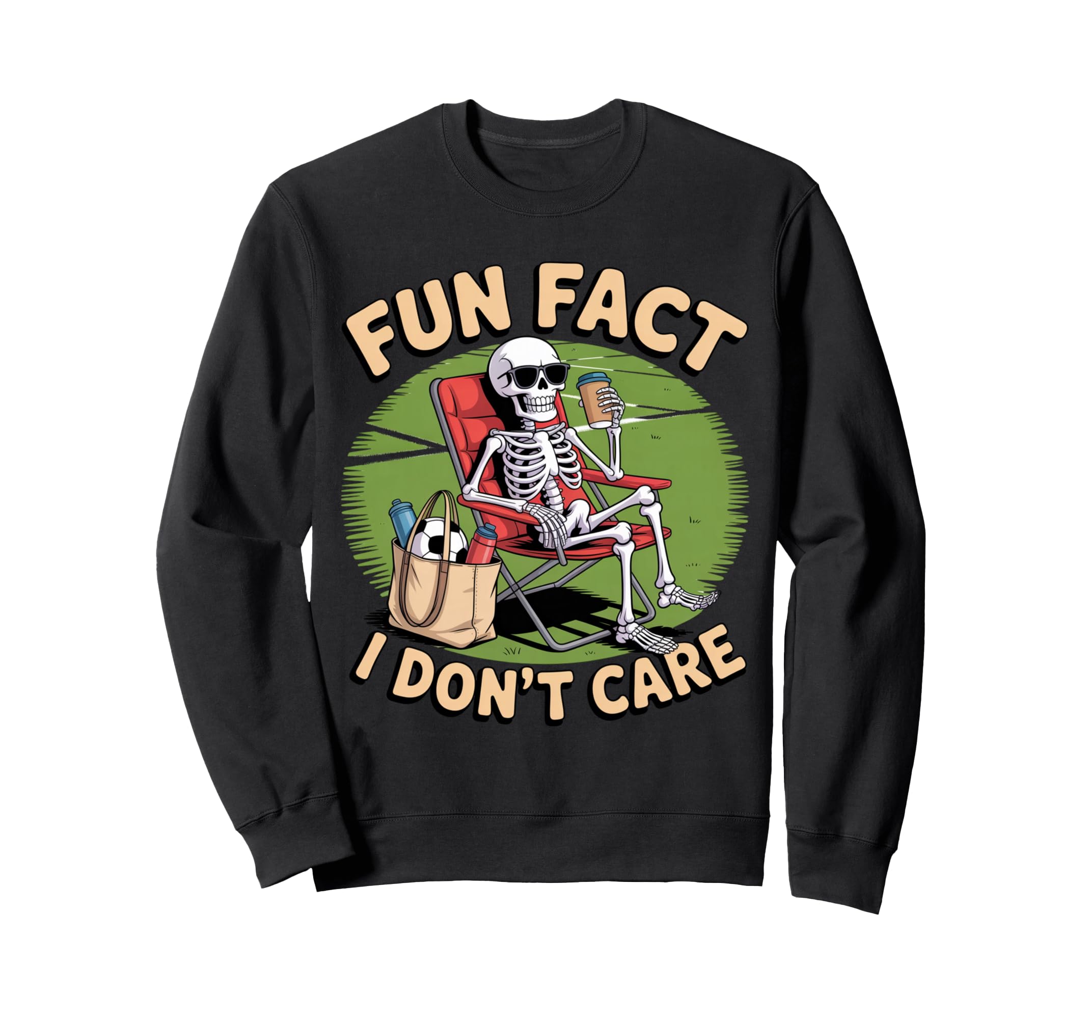 Funny Skeleton Soccer Mom Sweatshirt - Casual Everyday Wear Men Women