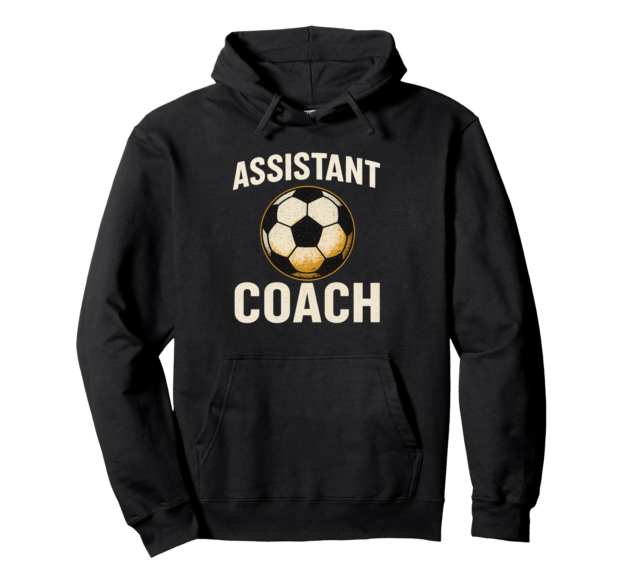 Assistant Soccer Coach Distressed Ball Hoodie - Graphic Print Men Women