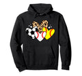 Baseball Softball Soccer Heart Funny Hoodie - Streetwear Style for Adults