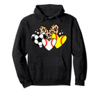 Baseball Softball Soccer Heart Funny Hoodie - Streetwear Style for Adults