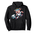 Football Pig Mascot Playing Soccer Hoodie - Fun Novelty Design Unisex