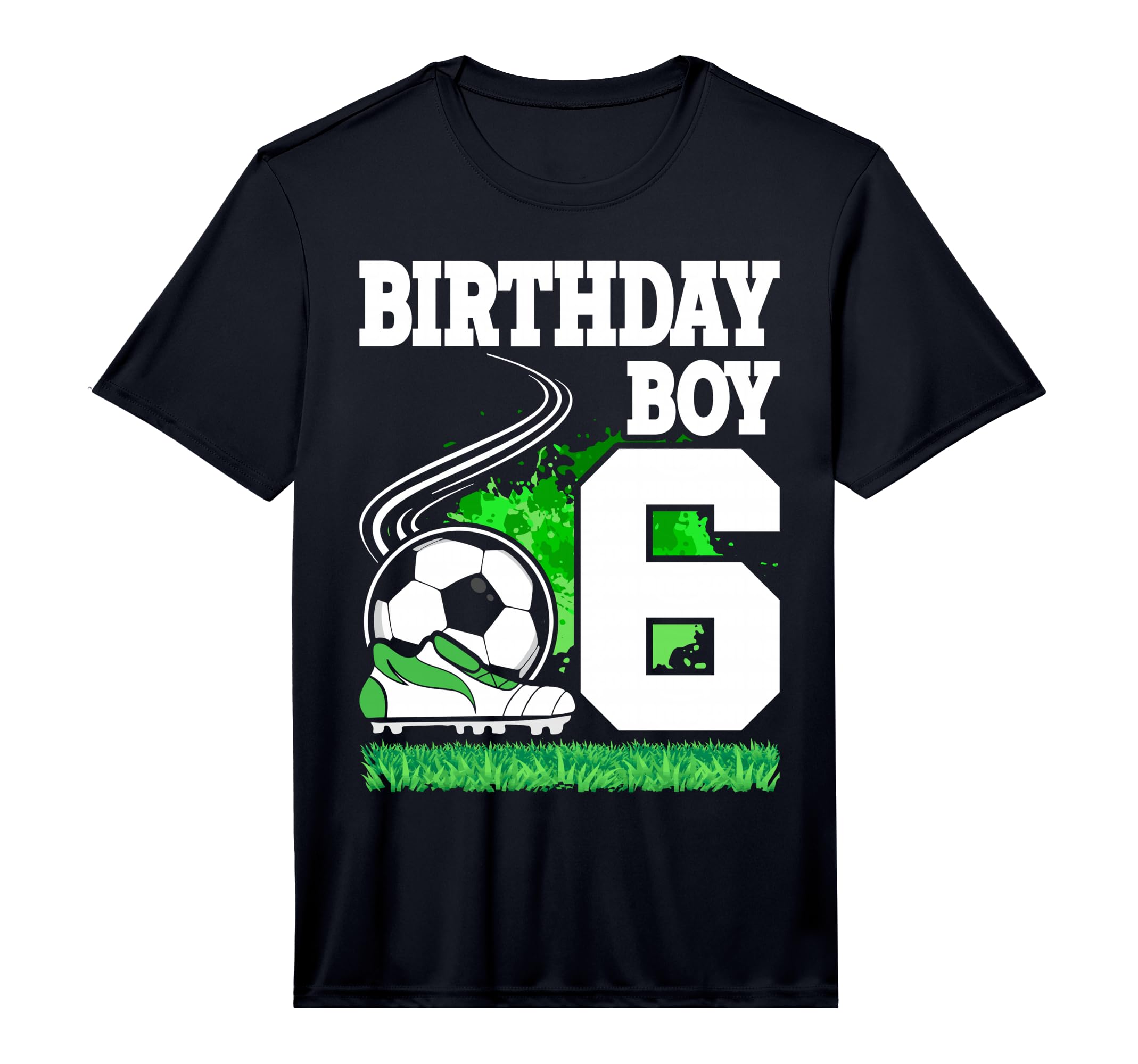 Soccer Birthday Party 6 Year Old 6Th T-Shirt - Graphic Print for Adults
