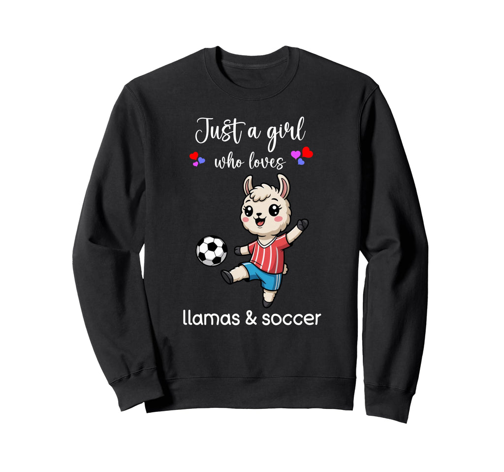 Llama Soccer Llama Soccer Sweatshirt - Graphic Print for Adults