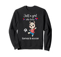 Llama Soccer Llama Soccer Sweatshirt - Graphic Print for Adults