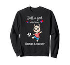 Llama Soccer Llama Soccer Sweatshirt - Graphic Print for Adults
