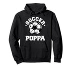 Soccer Poppa Soccer Ball Distressed Hoodie - Custom Art Print for Adults