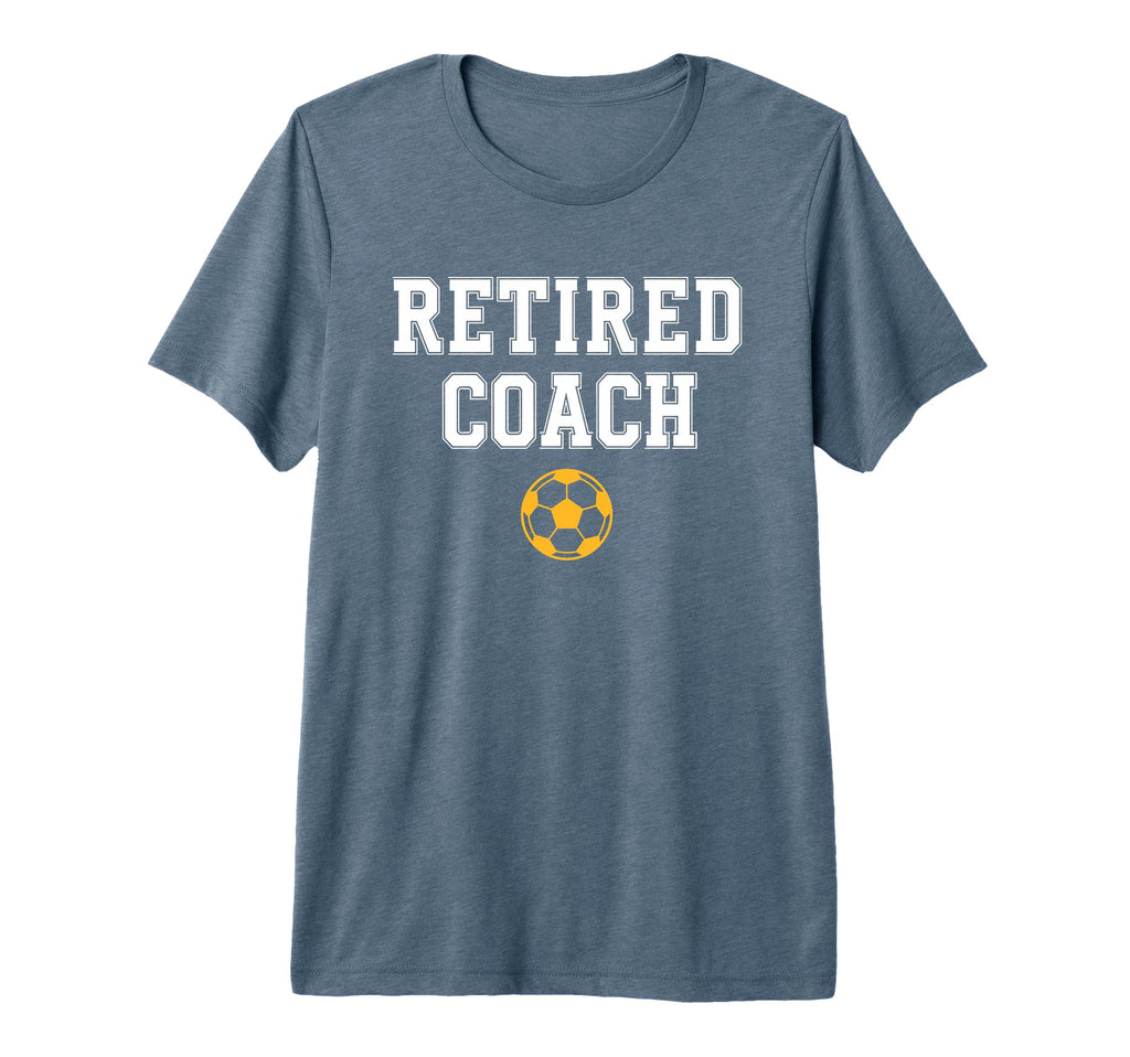 Retired Coach Soccer Team Mentor T-Shirt - Casual Everyday Wear for Adults