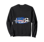 Heartbeat Cape Verde Flag Sweatshirt - Fun Novelty Design for Adults