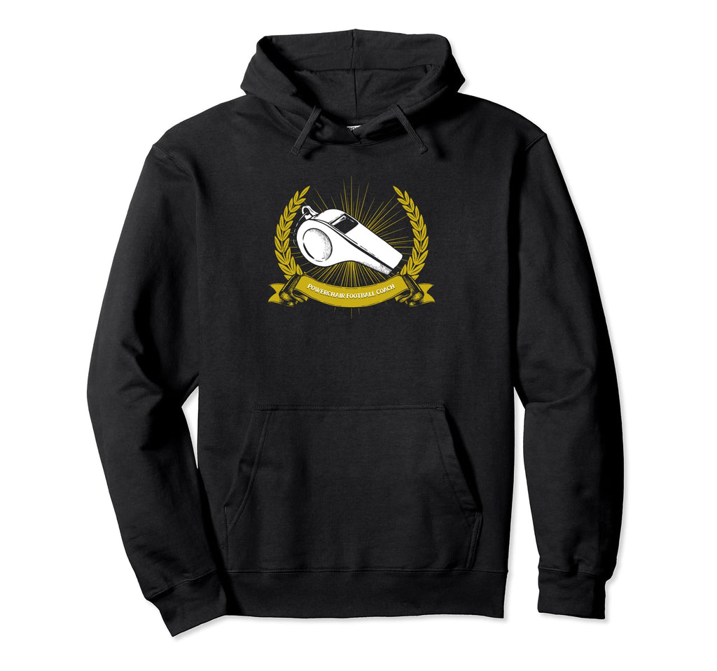 Powerchair Football Coach Power Soccer Hoodie - Novelty Apparel for Adults