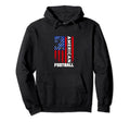 American Football Distressed Usa Flag Hoodie - Streetwear Style for Adults