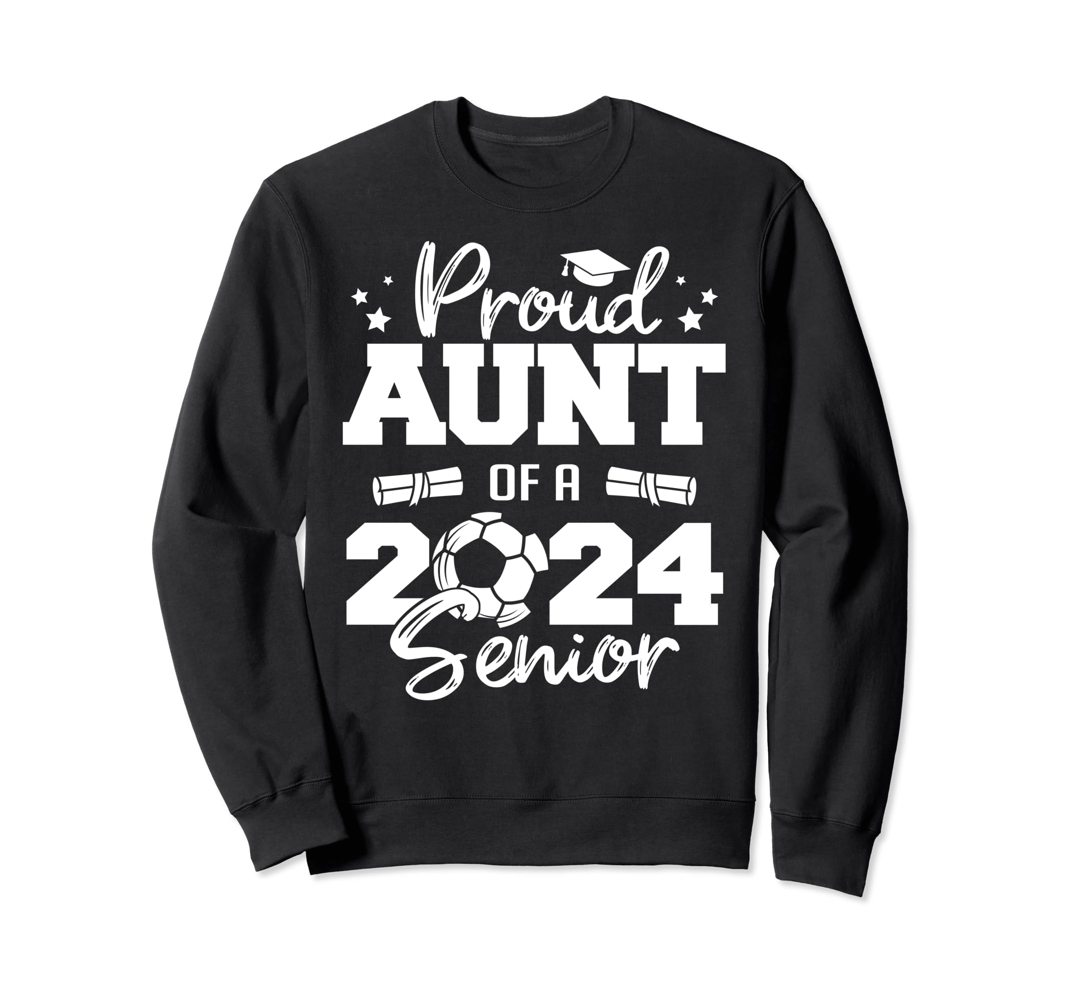 Proud Aunt 2024 Senior Funny Sweatshirt - Custom Art Print Men Women