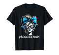 Soccer Mom Bow Football Mama Mothers T-Shirt - Trendy Graphic Men Women