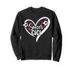 Soccer Gigi Heart Grandma Gigi Sweatshirt - Novelty Apparel Men Women