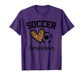 Soccer Grandma Leopard Heart Funny Mothers T-Shirt - Unique Graphic Unisex
