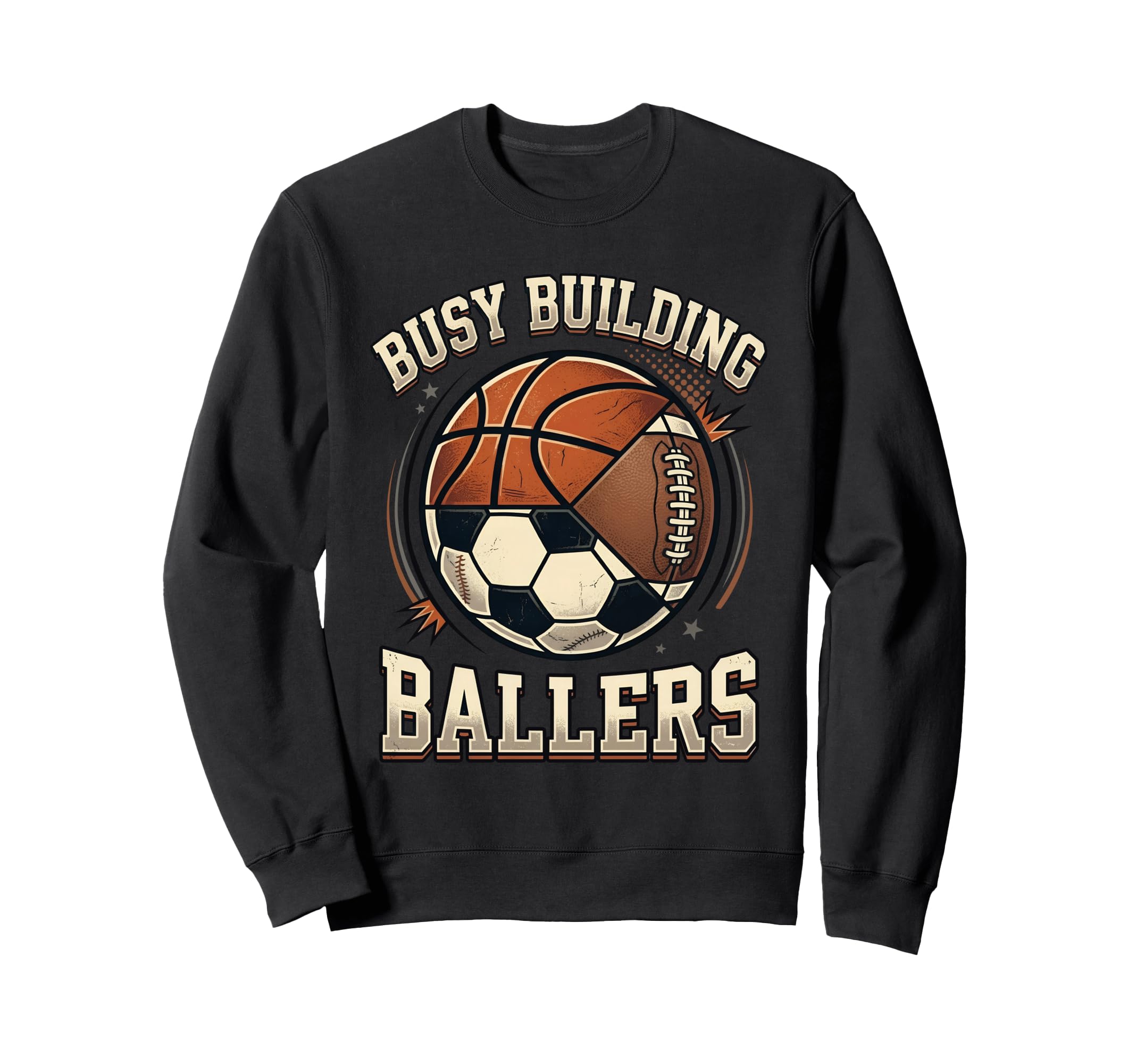 Funny Busy Raising Ballers Football Sweatshirt - Graphic Print Men Women