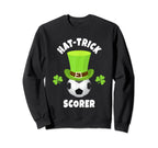 Soccer Striker Hat Trick Scorer Sweatshirt - Unique Graphic Men Women