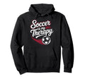 Sarcastic Soccer Is My Therapy Funny Hoodie - Custom Art Print for Adults