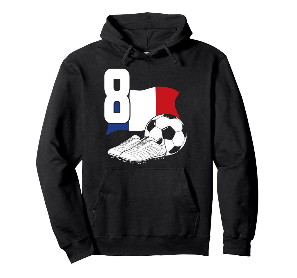 8 Soccer Birthday Gift Soccer Fan Hoodie - Fun Novelty Design Unisex