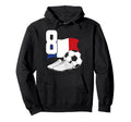 8 Soccer Birthday Gift Soccer Fan Hoodie - Fun Novelty Design Unisex
