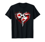 Canada Soccer Ball Flag Love Drip T-Shirt - Novelty Apparel Unisex