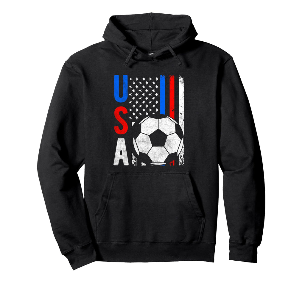 Usa Flag Soccer Tournament Hoodie - Trendy Graphic Unisex