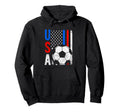 Usa Flag Soccer Tournament Hoodie - Trendy Graphic Unisex