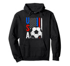 Usa Flag Soccer Tournament Hoodie - Trendy Graphic Unisex