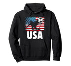 Usa Soccer Hoodie - Graphic Print Unisex