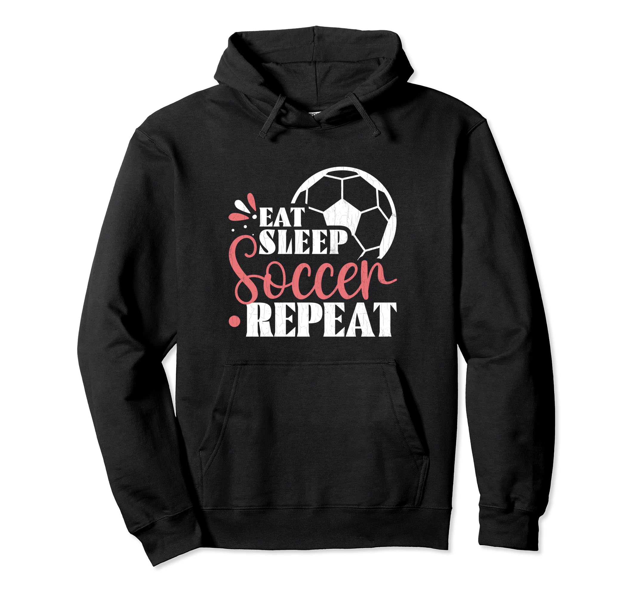 Soccer Player Funny Eat Sleep Hoodie - Casual Everyday Wear for Adults
