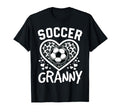 Soccer Granny Leopard Heart Granny T-Shirt - Casual Everyday Wear Unisex