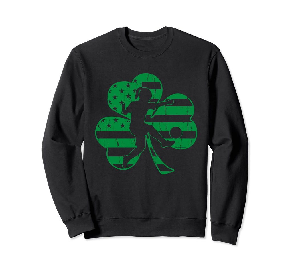 Soccer Us Flag Shmarock St Patrick Day Sweatshirt - Minimalist Print Unisex