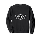 Soccer Heartbeat I Love Soccer Sweatshirt - Aesthetic Graphic Men Women