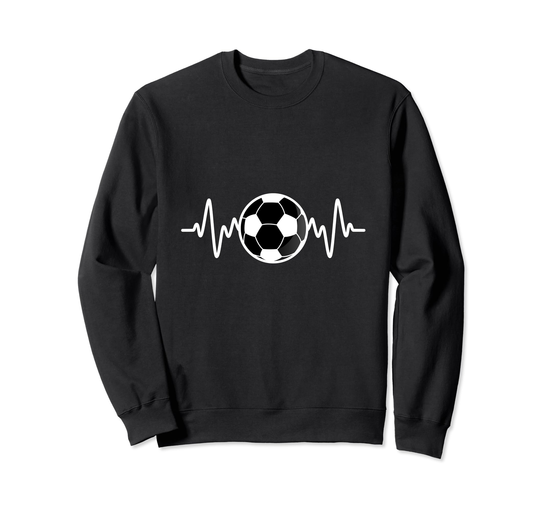 Soccer Heartbeat I Love Soccer Sweatshirt - Aesthetic Graphic Men Women