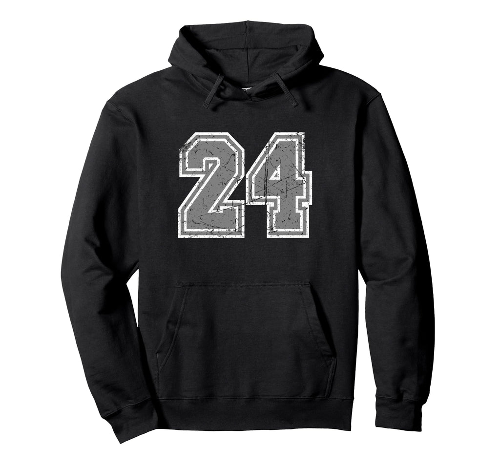 Number 24 Varsity Gray Favorite Number Hoodie - Streetwear Style Unisex