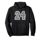 Number 24 Varsity Gray Favorite Number Hoodie - Streetwear Style Unisex
