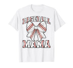 Baseball Mama Sports Mom Leopard T-Shirt - Unique Graphic Men Women