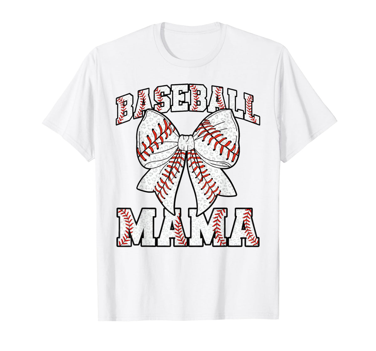 Baseball Mama Sports Mom Leopard T-Shirt - Unique Graphic Men Women