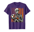 Skeleton Goalkeeper Holding Soccer T-Shirt - Unique Graphic for Adults