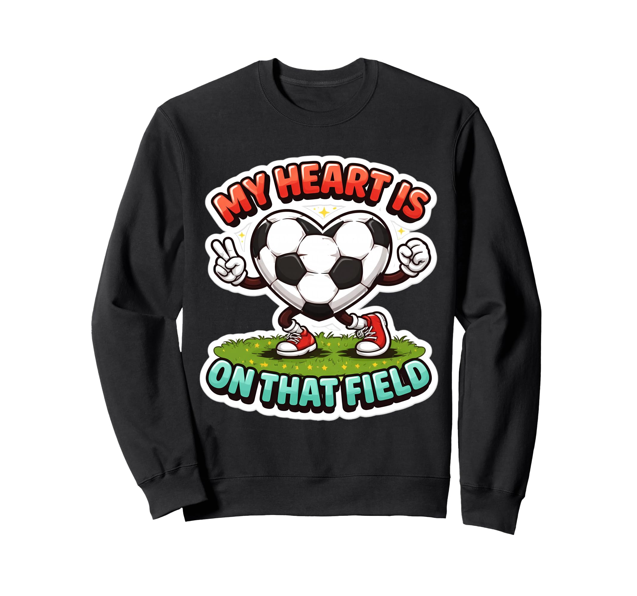 My Heart Is That Field Soccer Sweatshirt - Streetwear Style for Adults