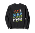 Eat Sleep Soccer Repeat Sweatshirt - Unique Graphic for Adults