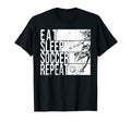 Eat Sleep Soccer Repeat Funny T-Shirt - Graphic Print for Adults