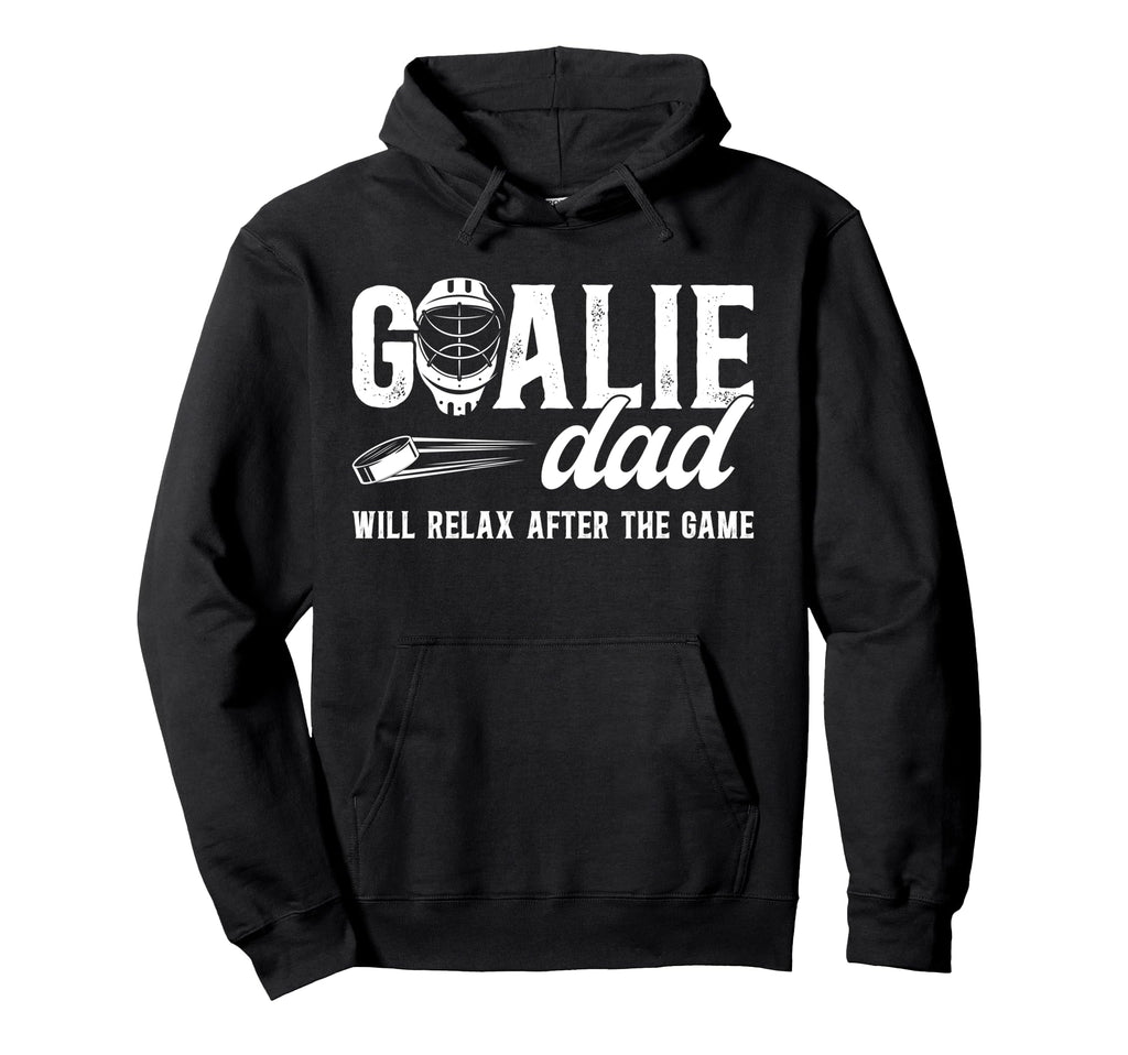Funny Hockey Goalie Dad Ice Hockey Hoodie - Graphic Print for Adults