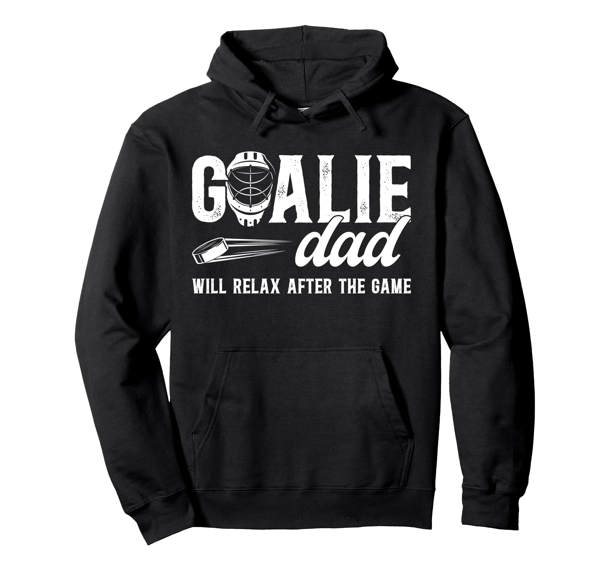 Funny Hockey Goalie Dad Ice Hockey Hoodie - Graphic Print for Adults