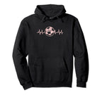 Soccer Heartbeat Sports Pastel Hoodie - Unique Graphic for Adults